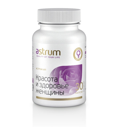 Astrum ЕP / Красота и здоровье женщины - проблемы репродукции, кожные проблемы, 30 капсул Astrum ЕP / Красота и здоровье женщины - проблемы репродукции, кожные проблемы, 30 капсул