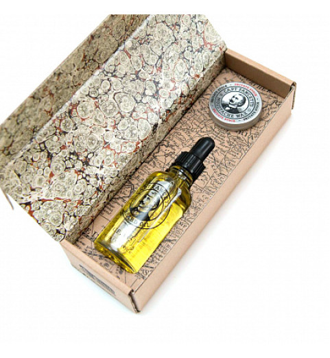 Подарочный набор Captain Fawcett's Private Stock Beard Oil & Moustache Wax Подарочный набор Captain Fawcett's Private Stock Beard Oil & Moustache Wax