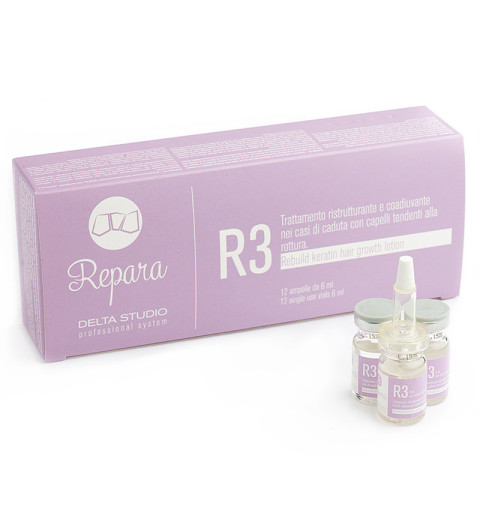 Delta Studio R3 / Восстановитель с кератином и серицином, 12 шт по 6 мл Delta Studio R3 / Восстановитель с кератином и серицином, 12 шт по 6 мл