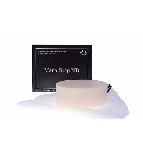 GHC Placental Cosmetic Anela Mana Soap MD (10% glycolic acid) / Мыло с гликолевой кислотой 10%, 100 г GHC Placental Cosmetic Anela Mana Soap MD (10% glycolic acid) / Мыло с гликолевой кислотой 10%, 100 г