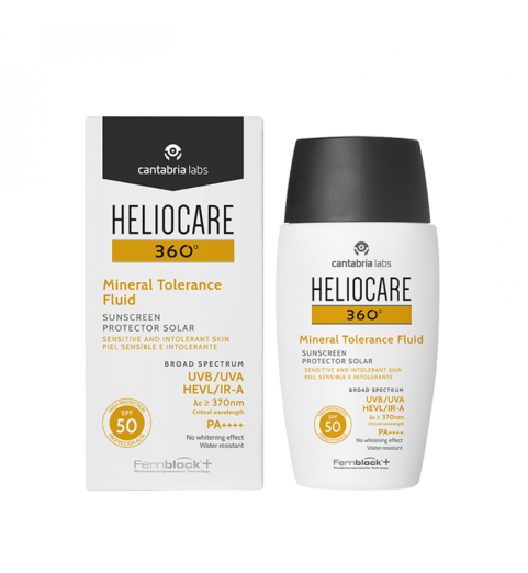 Heliocare 360º Mineral Tolerance SPF50 / Солнцезащитный минеральный флюид для чувствительной кожи, 50 мл Heliocare 360º Mineral Tolerance SPF50 / Солнцезащитный минеральный флюид для чувствительной кожи, 50 мл