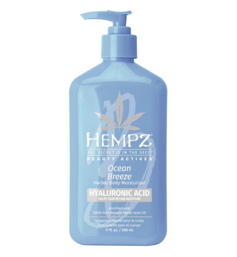 Hempz Beauty Actives Ocean Breeze Moisturizer / Молочко для тела с гиалуроновой кислотой Свежий ветер, 500 мл Hempz Beauty Actives Ocean Breeze Moisturizer / Молочко для тела с гиалуроновой кислотой Свежий ветер, 500 мл