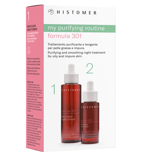 Histomer (Хистомер) Formula 301 Skin Clear / Набор "Комплексный уход за жирной и проблемной кожей", 27 мл+100 мл Histomer (Хистомер) Formula 301 Skin Clear / Набор "Комплексный уход за жирной и проблемной кожей", 27 мл+100 мл