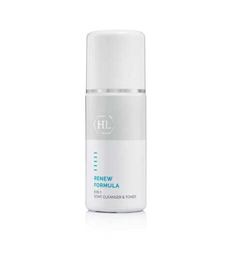 Holy Land (HL) Renew Formula 3 In 1 Soap, Cleanser & Toner / Деликатная очищающая эмульсия, объединяющая в себе свойства мыла, клинзера и тоника, 150 мл