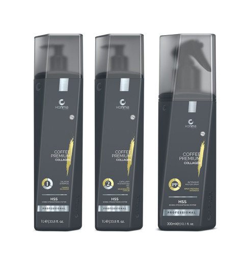 Honma Tokyo Набор для выпрямления волос Coffee Premium Сollagen, 2*1000+300 мл Honma Tokyo Набор для выпрямления волос Coffee Premium Сollagen, 2*1000+300 мл