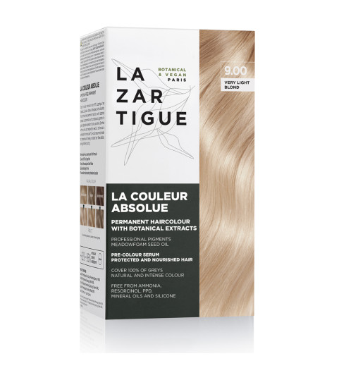 Lazartigue Couleur Absolue - Very Light Blond 9.00 / Краска для волос перманентная безаммиачная - Очень светлый блондин 9.00, набор Lazartigue Couleur Absolue - Very Light Blond 9.00 / Краска для волос перманентная безаммиачная - Очень светлый блондин 9.00, набор