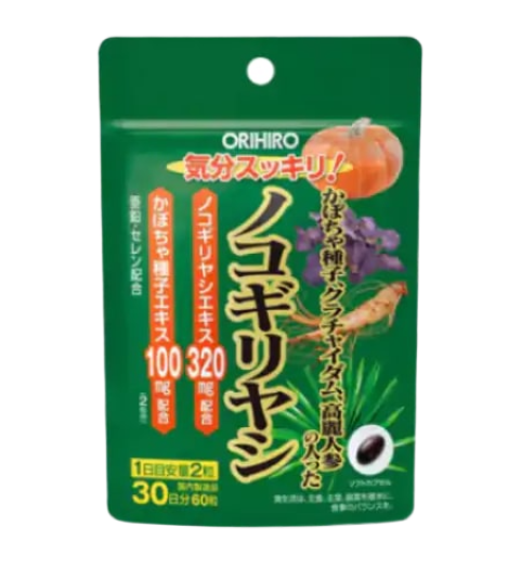 Orihiro Pumpkin Seed Extract with So Palmetto / БАД Экстракт семян тыквы с Со Пальметто, 252 мг х 60 капсул