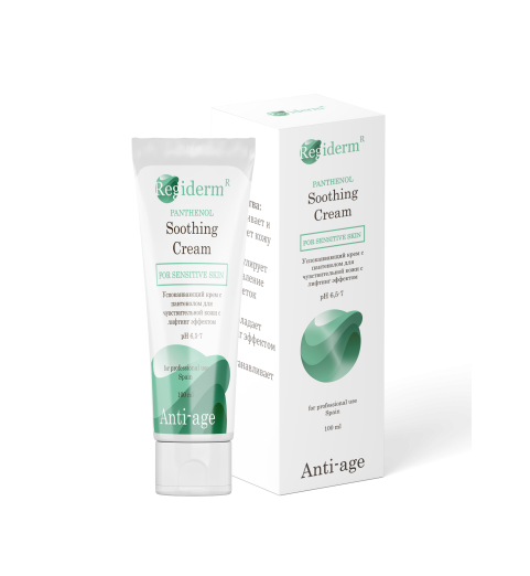 Regiderm Soothing Cream For Sensetive Skin Anti-Age / Успокаивающий крем с пантенолом для чувствительной кожи, 100 мл Regiderm Soothing Cream For Sensetive Skin Anti-Age / Успокаивающий крем с пантенолом для чувствительной кожи, 100 мл
