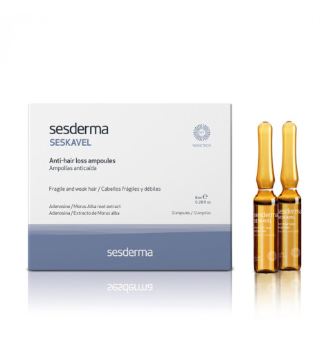 Sesderma Seskavel Anti-Hair Loss Ampoules / Средство в ампулах от выпадения волос, 12 шт. по 8 мл Sesderma Seskavel Anti-Hair Loss Ampoules / Средство в ампулах от выпадения волос, 12 шт. по 8 мл