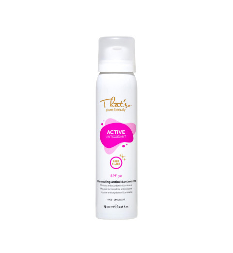 That'So Active Antioxidant SPF 30 Face / Солнцезащитный мусс с перламутром и антиоксидантным эффектом «Золотой фильтр», 100 мл That'So Active Antioxidant SPF 30 Face / Солнцезащитный мусс с перламутром и антиоксидантным эффектом «Золотой фильтр», 100 мл
