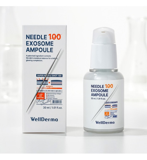 Wellderma Needle 100 Exosome Ampoule / Сыворотка с экзосомами и микроиглами-спикулами, 30 мл Wellderma Needle 100 Exosome Ampoule / Сыворотка с экзосомами и микроиглами-спикулами, 30 мл